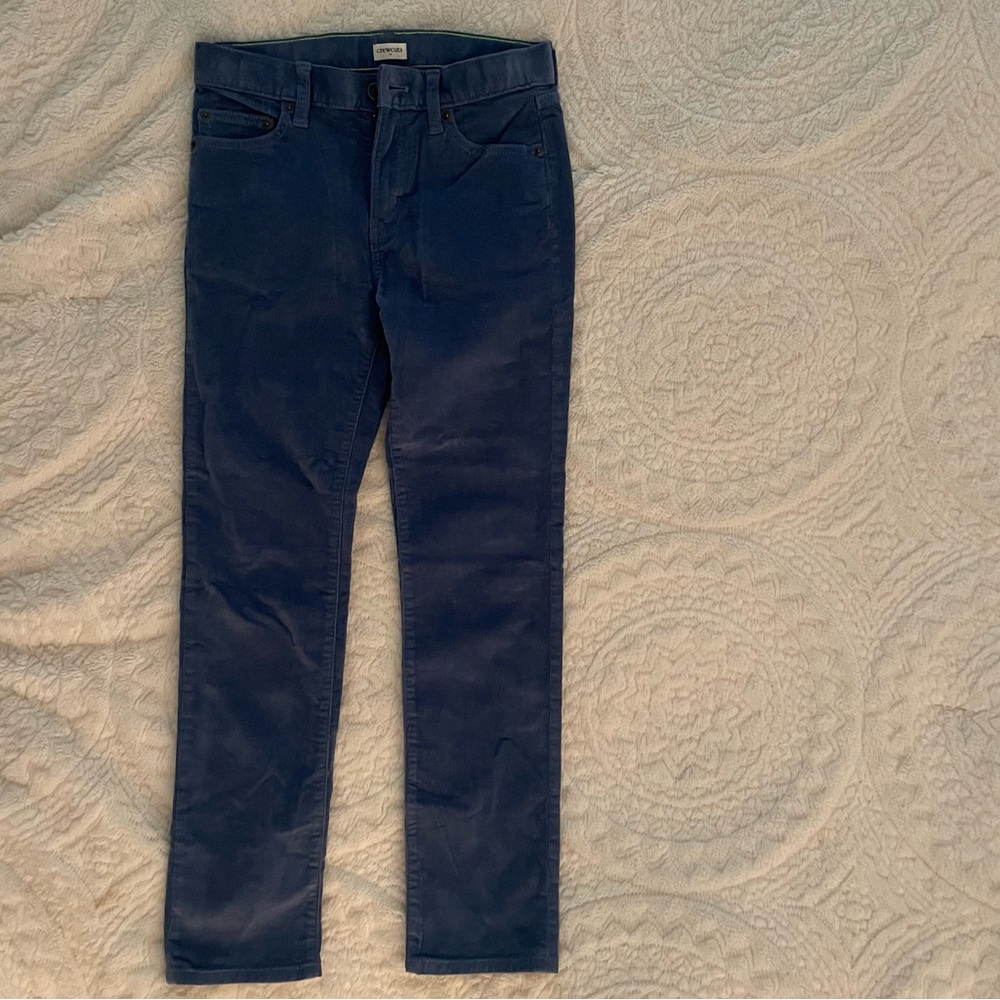 JCrew Slim-Fit Light Blue Corduroy Pants - size 12